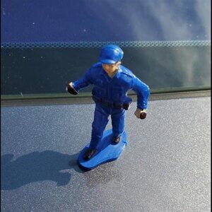 U.S. Toy Police Figures Blue Black Size 2.5